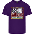 You're Looking at an Awesome Estate Agent Mens Cotton T-Shirt Tee Top Purple