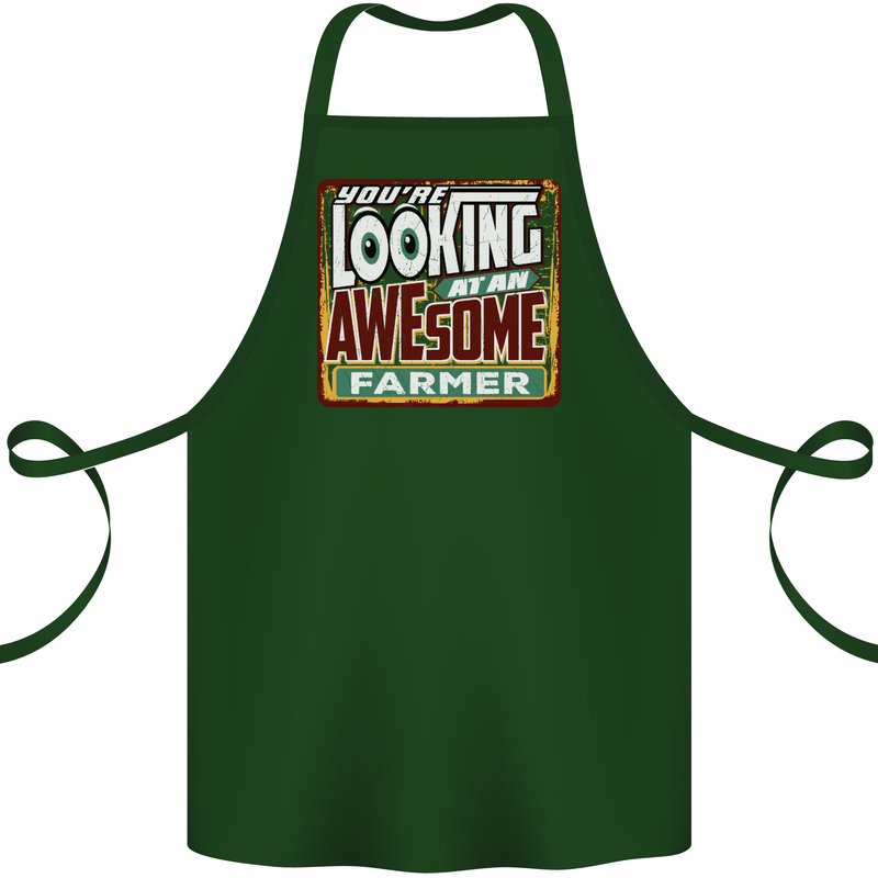 You're Looking at an Awesome Farmer Cotton Apron 100% Organic Forest Green
