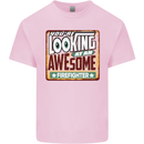 You're Looking at an Awesome Firefighter Mens Cotton T-Shirt Tee Top Light Pink