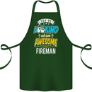 You're Looking at an Awesome Fireman Cotton Apron 100% Organic Forest Green