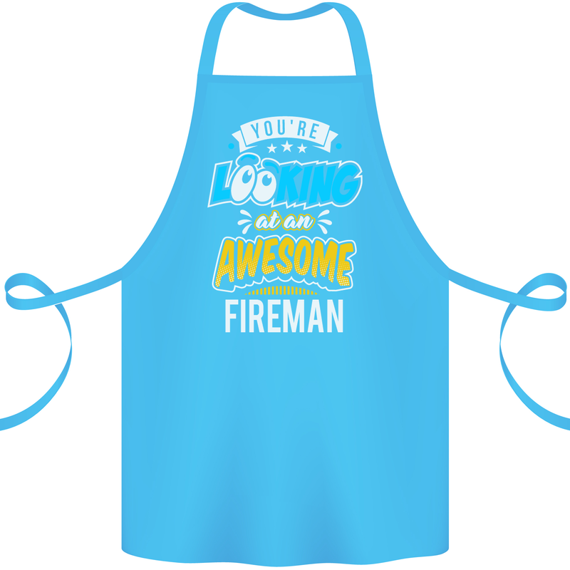 You're Looking at an Awesome Fireman Cotton Apron 100% Organic Turquoise