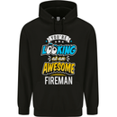 You're Looking at an Awesome Fireman Mens 80% Cotton Hoodie Black