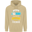 You're Looking at an Awesome Fireman Mens 80% Cotton Hoodie Sand