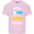 You're Looking at an Awesome Fireman Mens Cotton T-Shirt Tee Top Light Pink