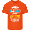 You're Looking at an Awesome Fireman Mens Cotton T-Shirt Tee Top Orange