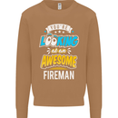 You're Looking at an Awesome Fireman Mens Sweatshirt Jumper Caramel Latte