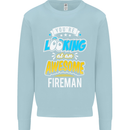 You're Looking at an Awesome Fireman Mens Sweatshirt Jumper Light Blue