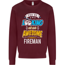 You're Looking at an Awesome Fireman Mens Sweatshirt Jumper Maroon