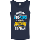 You're Looking at an Awesome Fireman Mens Vest Tank Top Navy Blue