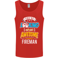 You're Looking at an Awesome Fireman Mens Vest Tank Top Red