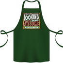 You're Looking at an Awesome Gardener Cotton Apron 100% Organic Forest Green