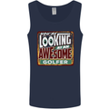 You're Looking at an Awesome Golfer Mens Vest Tank Top Navy Blue