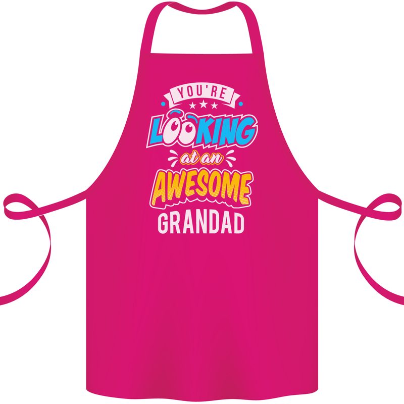 You're Looking at an Awesome Grandad Cotton Apron 100% Organic Pink