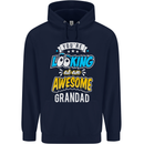 You're Looking at an Awesome Grandad Mens 80% Cotton Hoodie Navy Blue