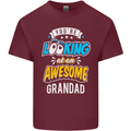 You're Looking at an Awesome Grandad Mens Cotton T-Shirt Tee Top Maroon