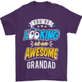 You're Looking at an Awesome Grandad Mens T-Shirt Cotton Gildan Purple