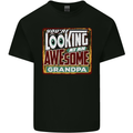 You're Looking at an Awesome Grandpa Mens Cotton T-Shirt Tee Top Black