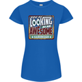 You're Looking at an Awesome Hairdresser Womens Petite Cut T-Shirt Royal Blue