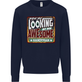 You're Looking at an Awesome Handyman Mens Sweatshirt Jumper Navy Blue