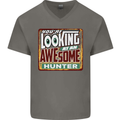 You're Looking at an Awesome Hunter Mens V-Neck Cotton T-Shirt Charcoal