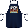 You're Looking at an Awesome Husband Cotton Apron 100% Organic Navy Blue