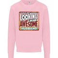 You're Looking at an Awesome Husband Mens Sweatshirt Jumper Light Pink