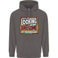You're Looking at an Awesome IT Technician Mens 80% Cotton Hoodie Charcoal