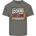 You're Looking at an Awesome IT Technician Mens Cotton T-Shirt Tee Top Charcoal