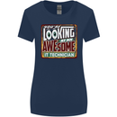 You're Looking at an Awesome IT Technician Womens Wider Cut T-Shirt Navy Blue
