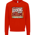 You're Looking at an Awesome Inspector Mens Sweatshirt Jumper Bright Red