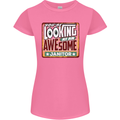 You're Looking at an Awesome Janitor Womens Petite Cut T-Shirt Azalea