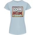 You're Looking at an Awesome Janitor Womens Petite Cut T-Shirt Light Blue