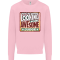 You're Looking at an Awesome Judge Mens Sweatshirt Jumper Light Pink