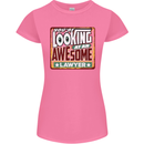 You're Looking at an Awesome Lawyer Womens Petite Cut T-Shirt Azalea
