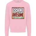 You're Looking at an Awesome Lecturer Mens Sweatshirt Jumper Light Pink