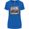You're Looking at an Awesome Lecturer Womens Wider Cut T-Shirt Royal Blue