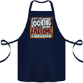 You're Looking at an Awesome Librarian Cotton Apron 100% Organic Navy Blue