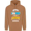 You're Looking at an Awesome Manager Mens 80% Cotton Hoodie Caramel Latte