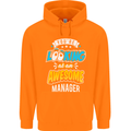 You're Looking at an Awesome Manager Mens 80% Cotton Hoodie Orange