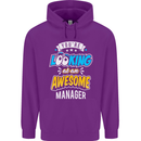 You're Looking at an Awesome Manager Mens 80% Cotton Hoodie Purple
