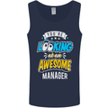You're Looking at an Awesome Manager Mens Vest Tank Top Navy Blue