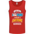 You're Looking at an Awesome Manager Mens Vest Tank Top Red