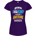 You're Looking at an Awesome Manager Womens Petite Cut T-Shirt Purple