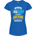 You're Looking at an Awesome Manager Womens Petite Cut T-Shirt Royal Blue