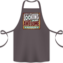 You're Looking at an Awesome Masseuse Cotton Apron 100% Organic Dark Grey