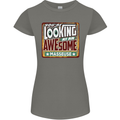 You're Looking at an Awesome Masseuse Womens Petite Cut T-Shirt Charcoal