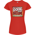 You're Looking at an Awesome Masseuse Womens Petite Cut T-Shirt Red