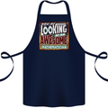 You're Looking at an Awesome Mathematician Cotton Apron 100% Organic Navy Blue