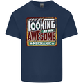 You're Looking at an Awesome Mechanic Mens Cotton T-Shirt Tee Top Navy Blue