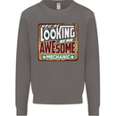 You're Looking at an Awesome Mechanic Mens Sweatshirt Jumper Charcoal